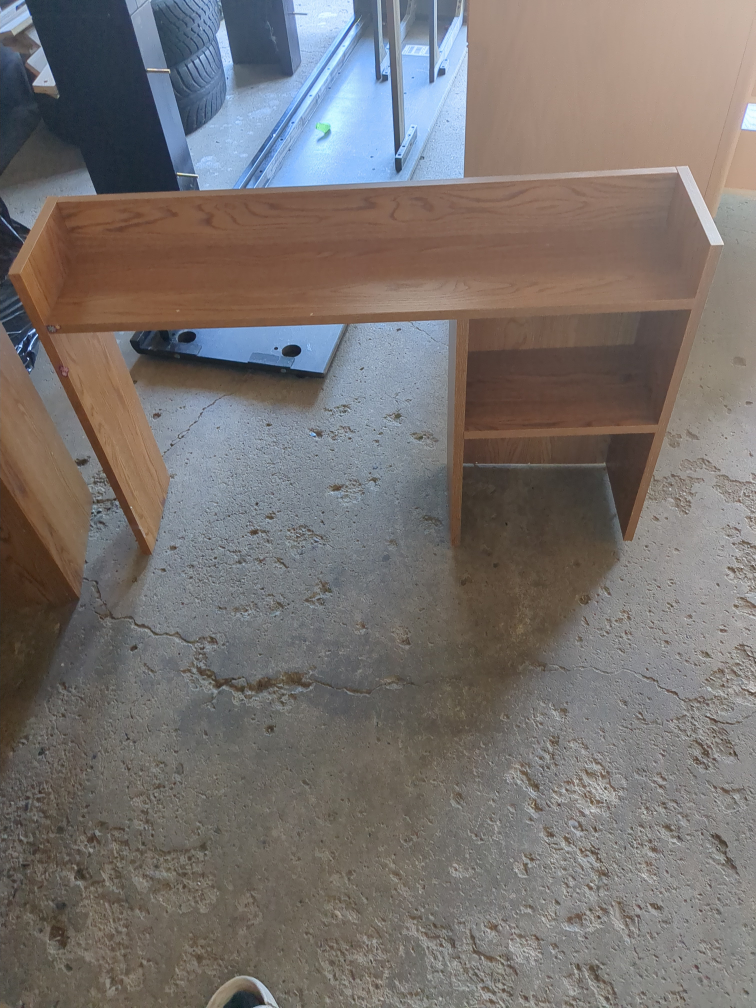 Wooden Computer Desk with Shelves - photo 4