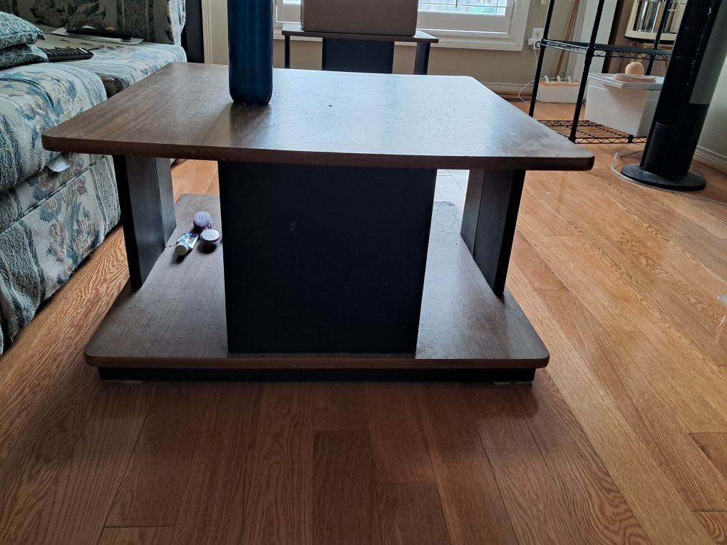 Coffee Table - Wood & Black - photo 2