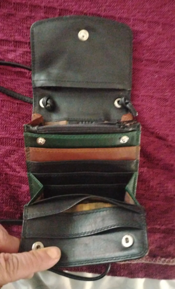 DAD Genuine Leather Crossbody Wallet