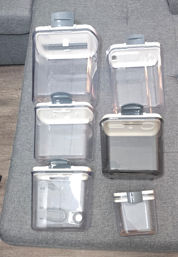 Set of 6 Clear Food Storage Containers