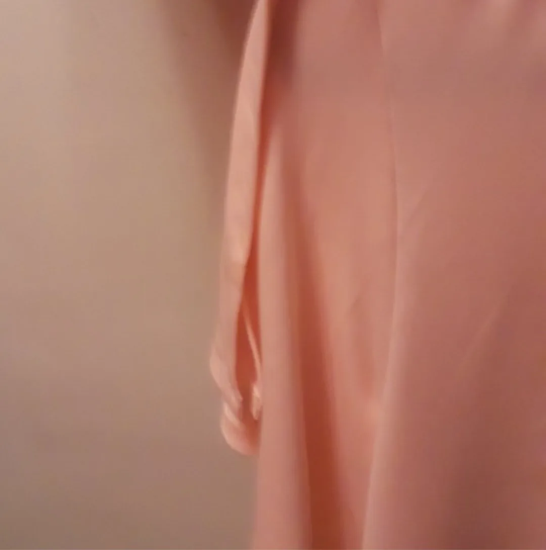 MICHAEL KORS Peach Blouse  Size L 🌸 image indicator(4)