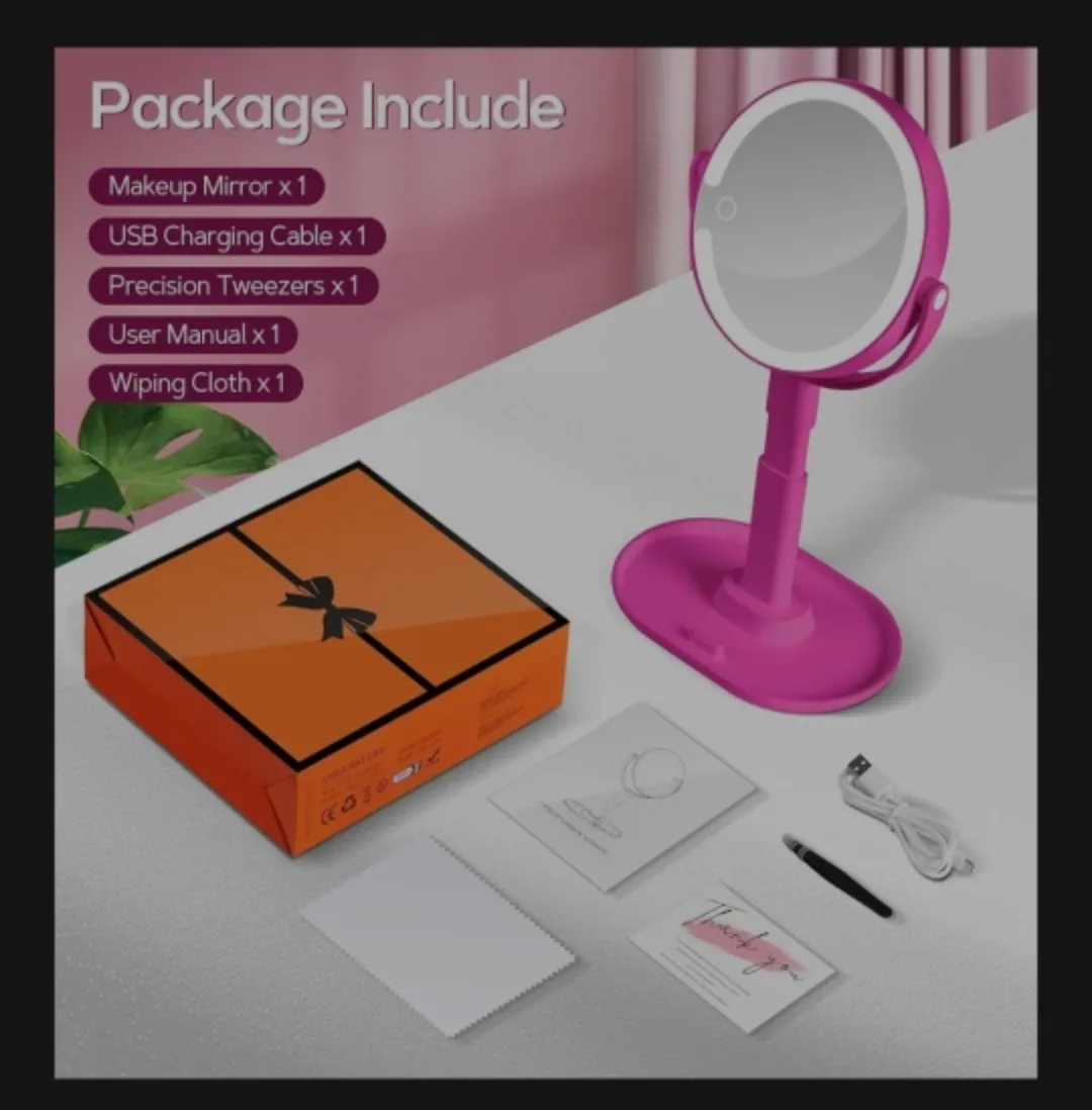 Adjustable Makeup Mirror with Lights image indicator(3)