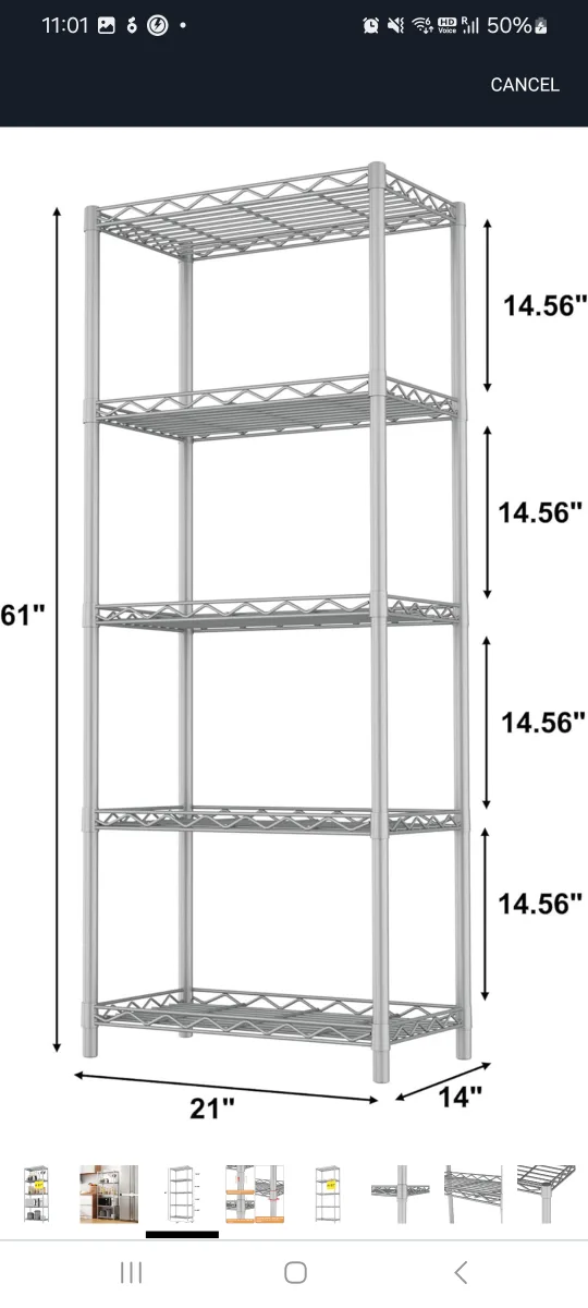 5-Shelf Wire Shelving Unit thumbnail
