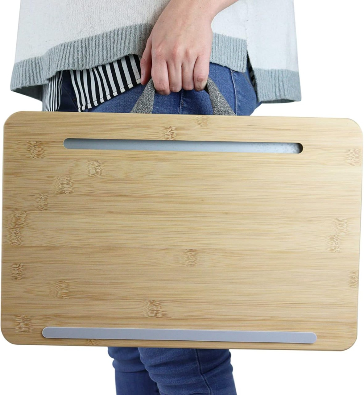 PEPE Bamboo Lap Tray w/ Cushion – Fits up to 17″ Laptops - photo 3