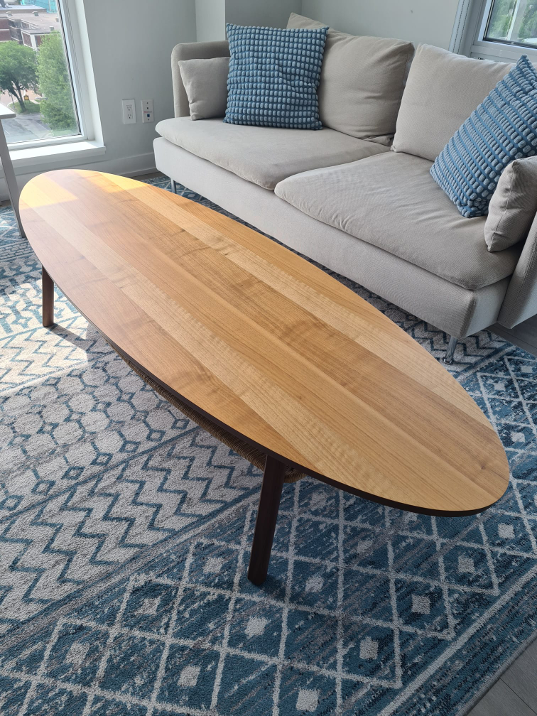 Oval Wood Coffee Table