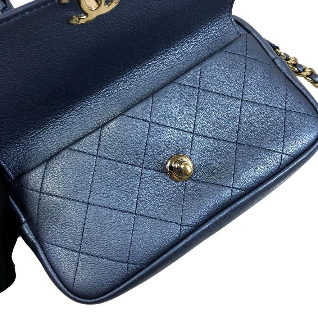 Chanel Metallic Light Blue Casual Trip Belt Bag - photo 5