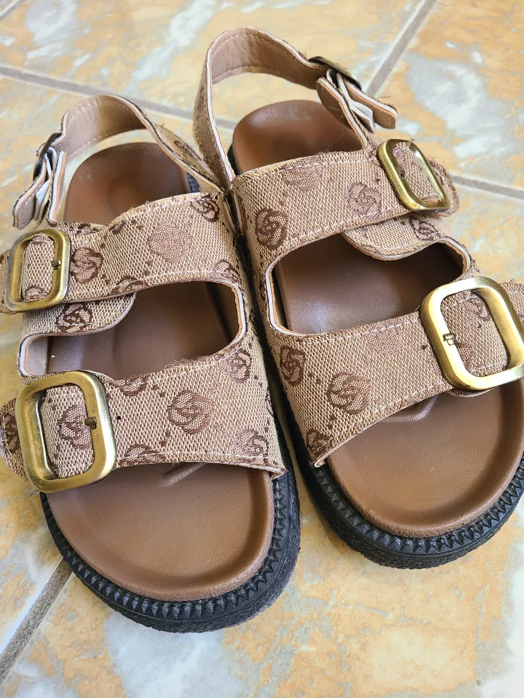 #freecycle Brown Buckle Sandals image indicator(5)