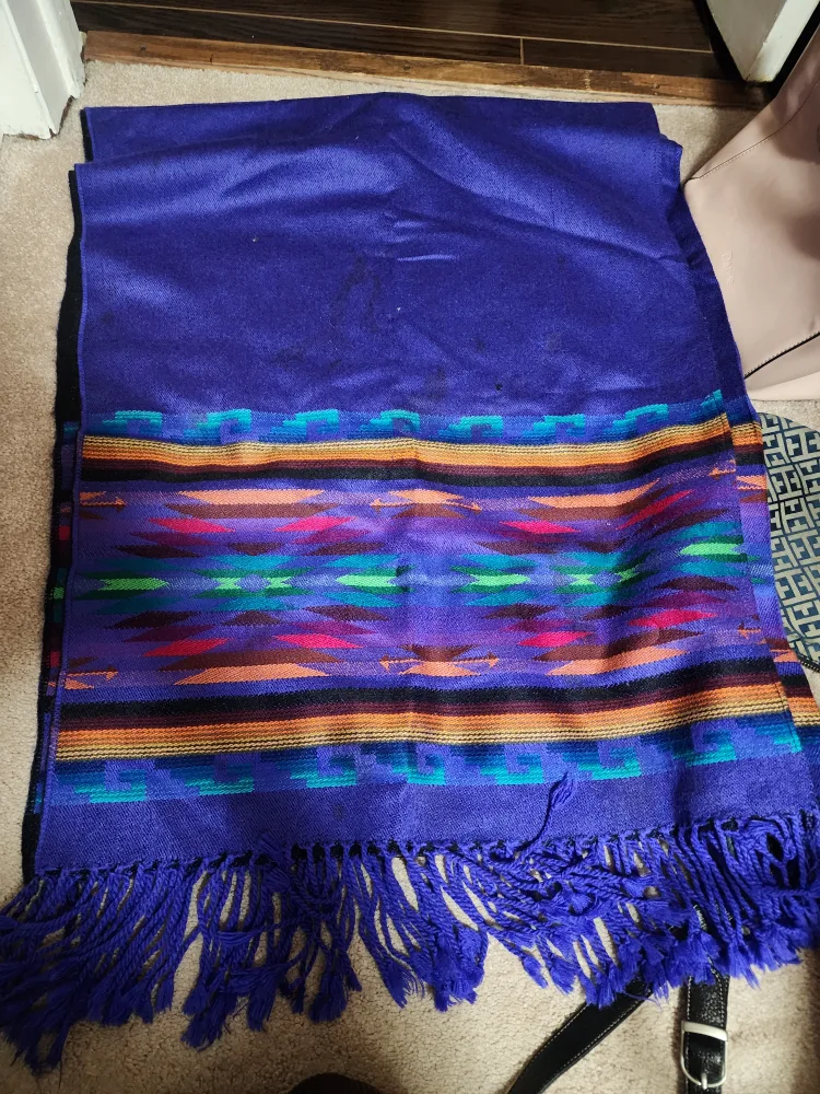 Poncho style scarf from Colombia. thumbnail