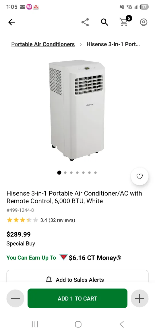 Hisense Portable Air Conditioner thumbnail
