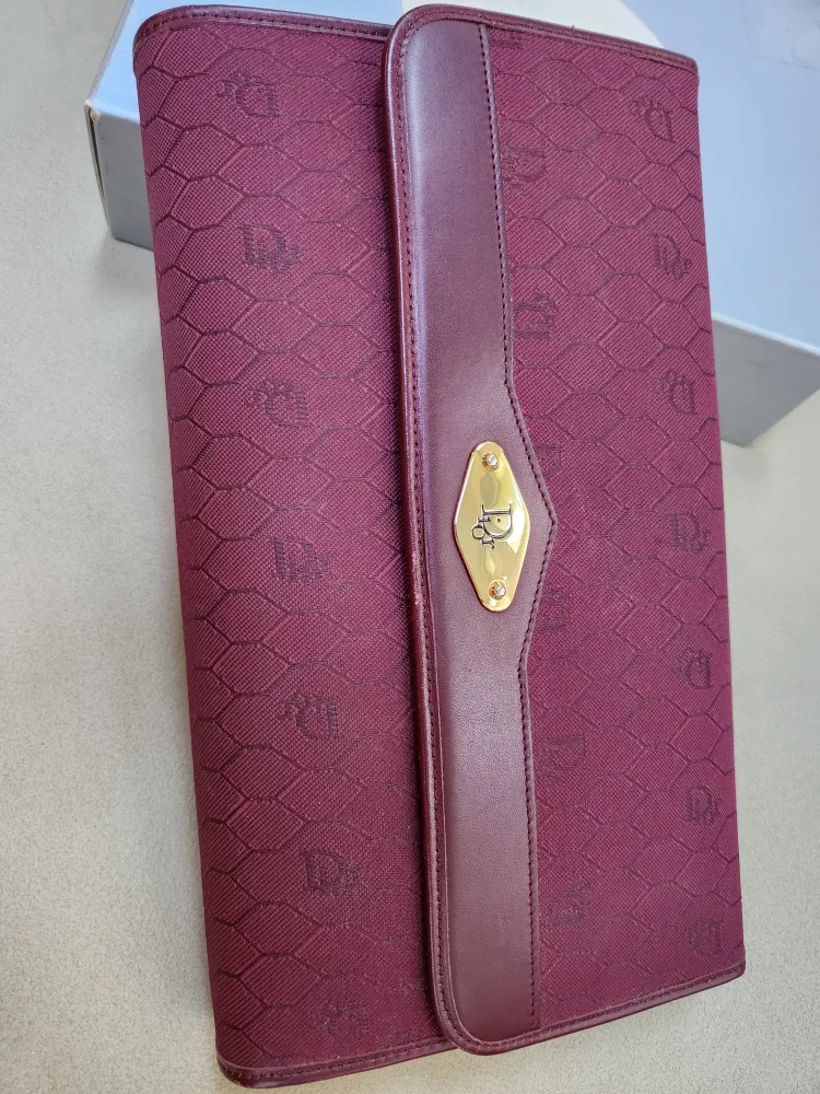 Christian Dior Burgundy Clutch Bag image indicator(2)