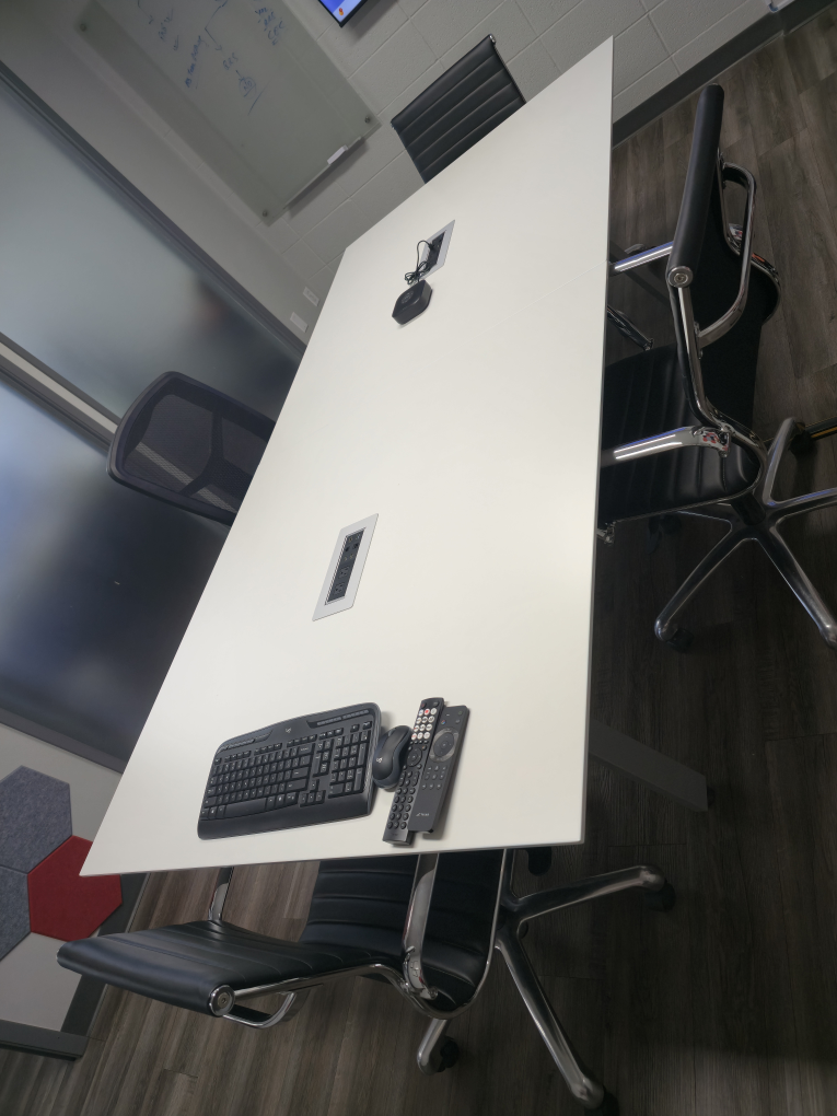 White rectangular office table