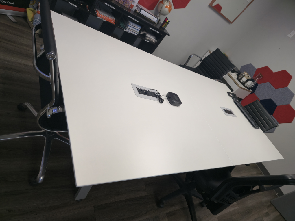 White rectangular office table - photo 2