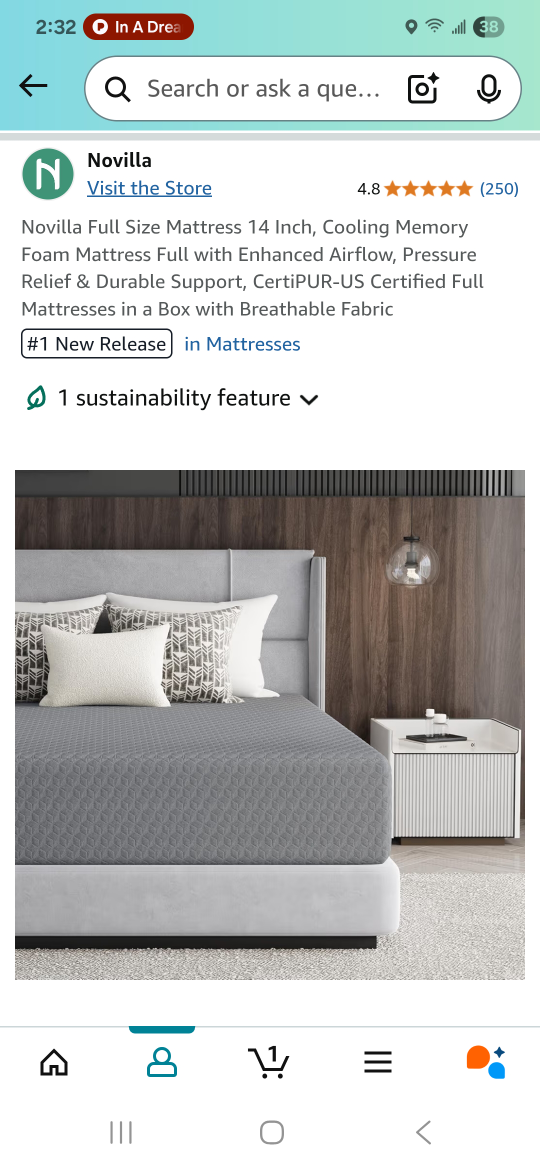 Novilla Full Size Mattress 14 Inch