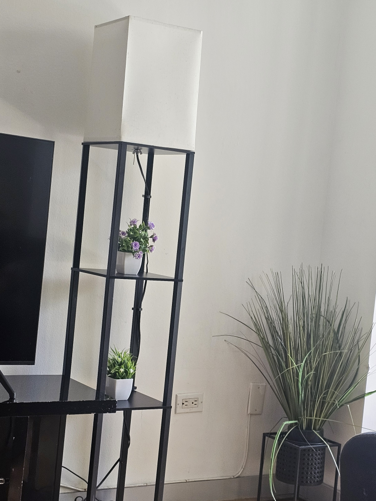 Floor Lamp with Shelves