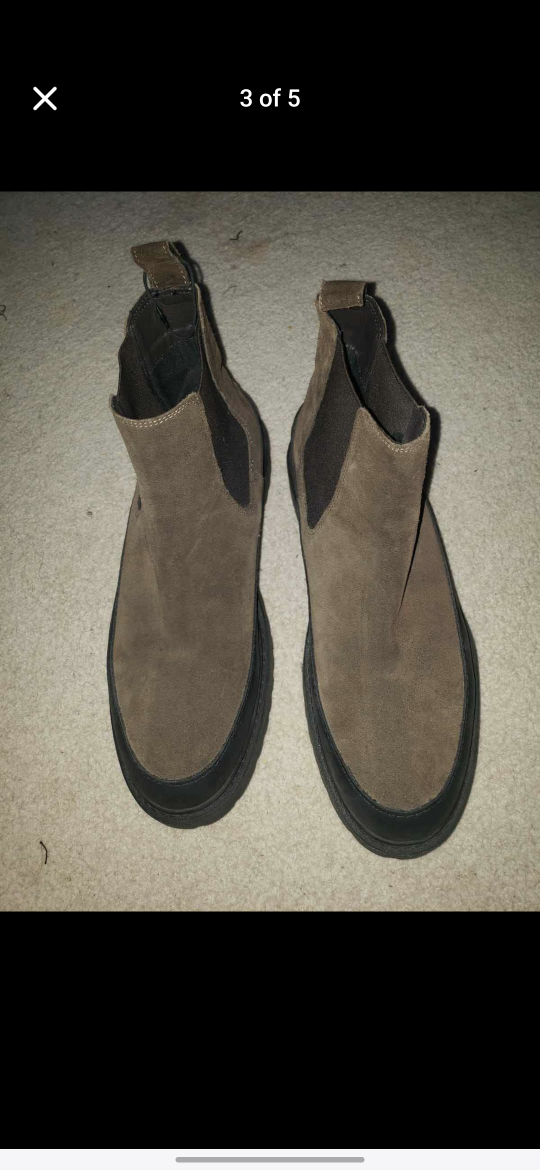 Zara Brown Suede Chelsea Boots
