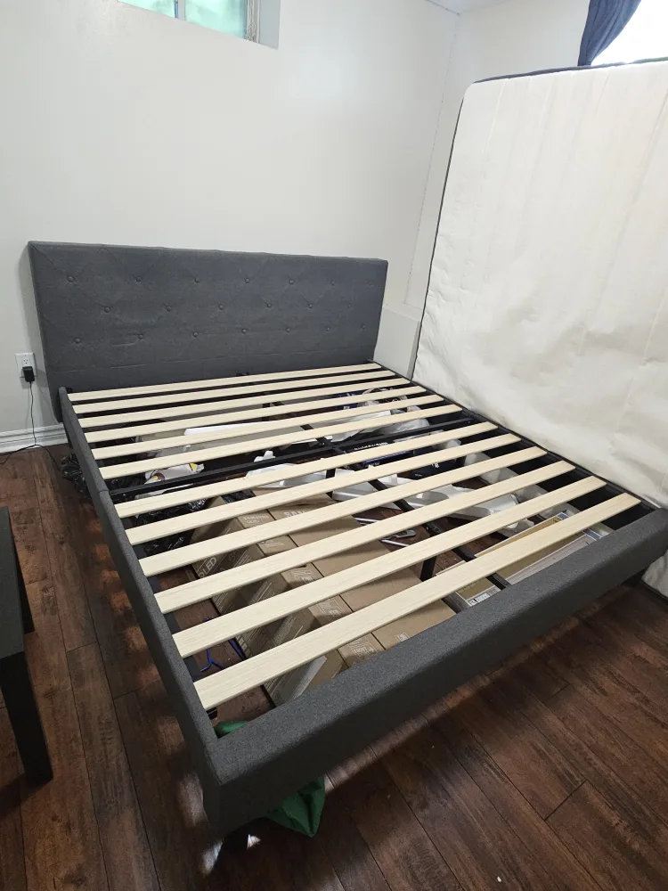 Zinus King Bed Frame - Shalini Upholstered Platform Bed Frame thumbnail