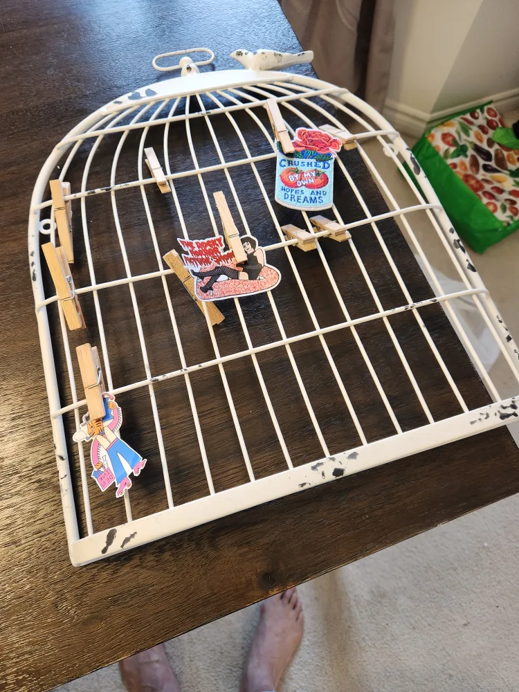 Decorative White Wire Cage thumbnail