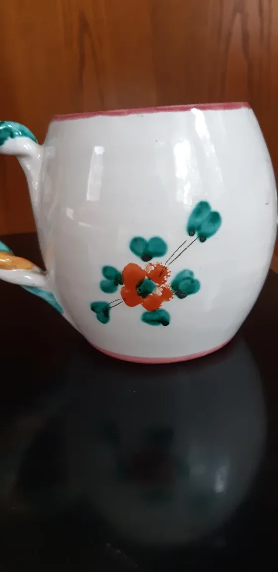 2 Vintage Hand-Painted Ceramic Mugs image indicator(4)