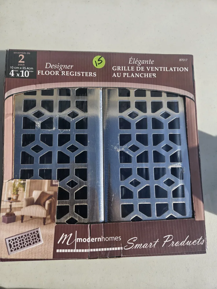 Designer Floor Registers - Set of 2  ❤️ thumbnail