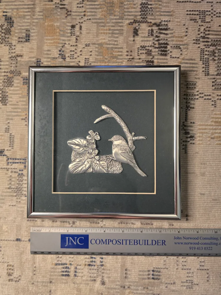 Aitkens Pewter Chickadee & Violet Framed Art thumbnail