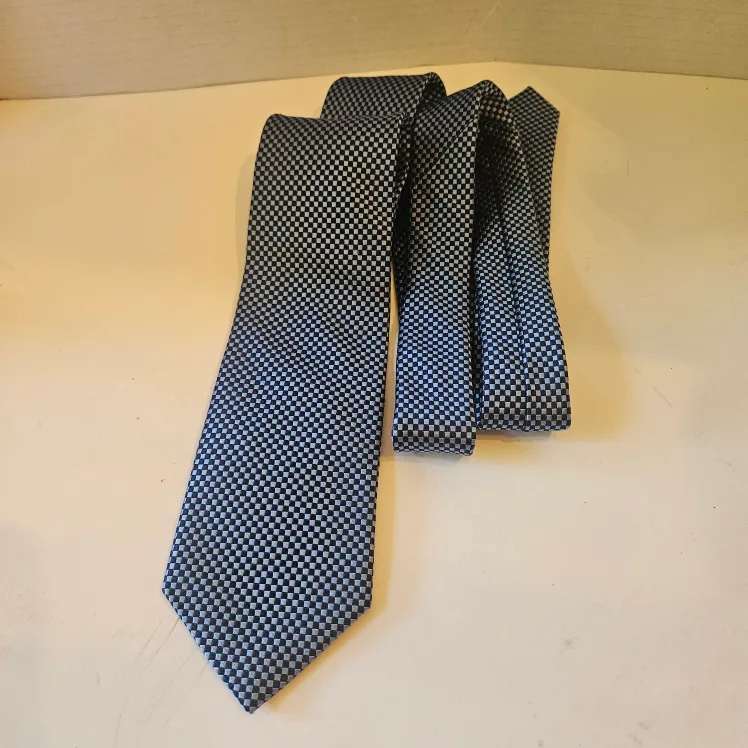 Bruno Piattelli Neck Tie Roma 100% Silk, Blue W: 3.5" thumbnail