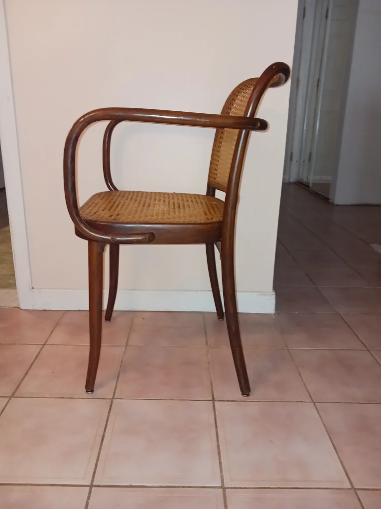 Wooden Armchair with Woven Seat & Back image indicator(2)