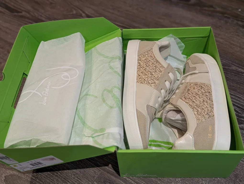 BNIB Sam Edelman ELSIE Tan Raf/Suede Sneakers - Size 8 image indicator(5)