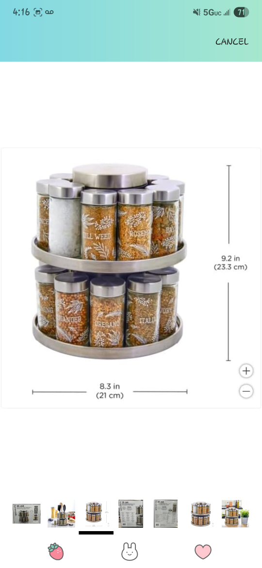 20 Jar Revolving Spice Rack with Integrated Tool Caddy - photo 4