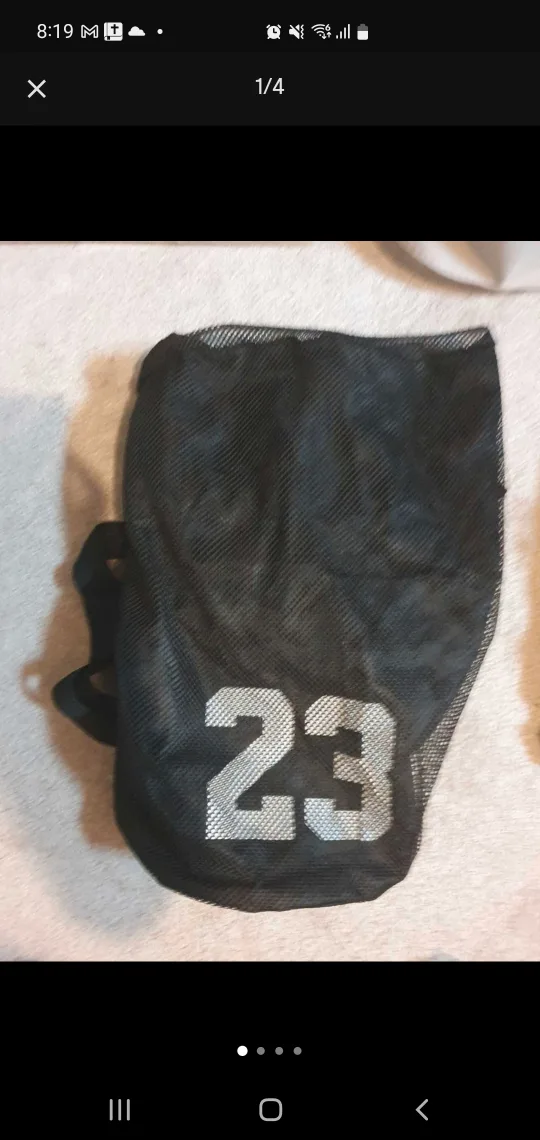 Black Mesh Sports Bag with "23" thumbnail