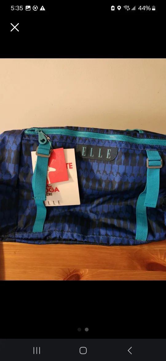 Elle Blue Patterned Yoga Bag 🥕 thumbnail