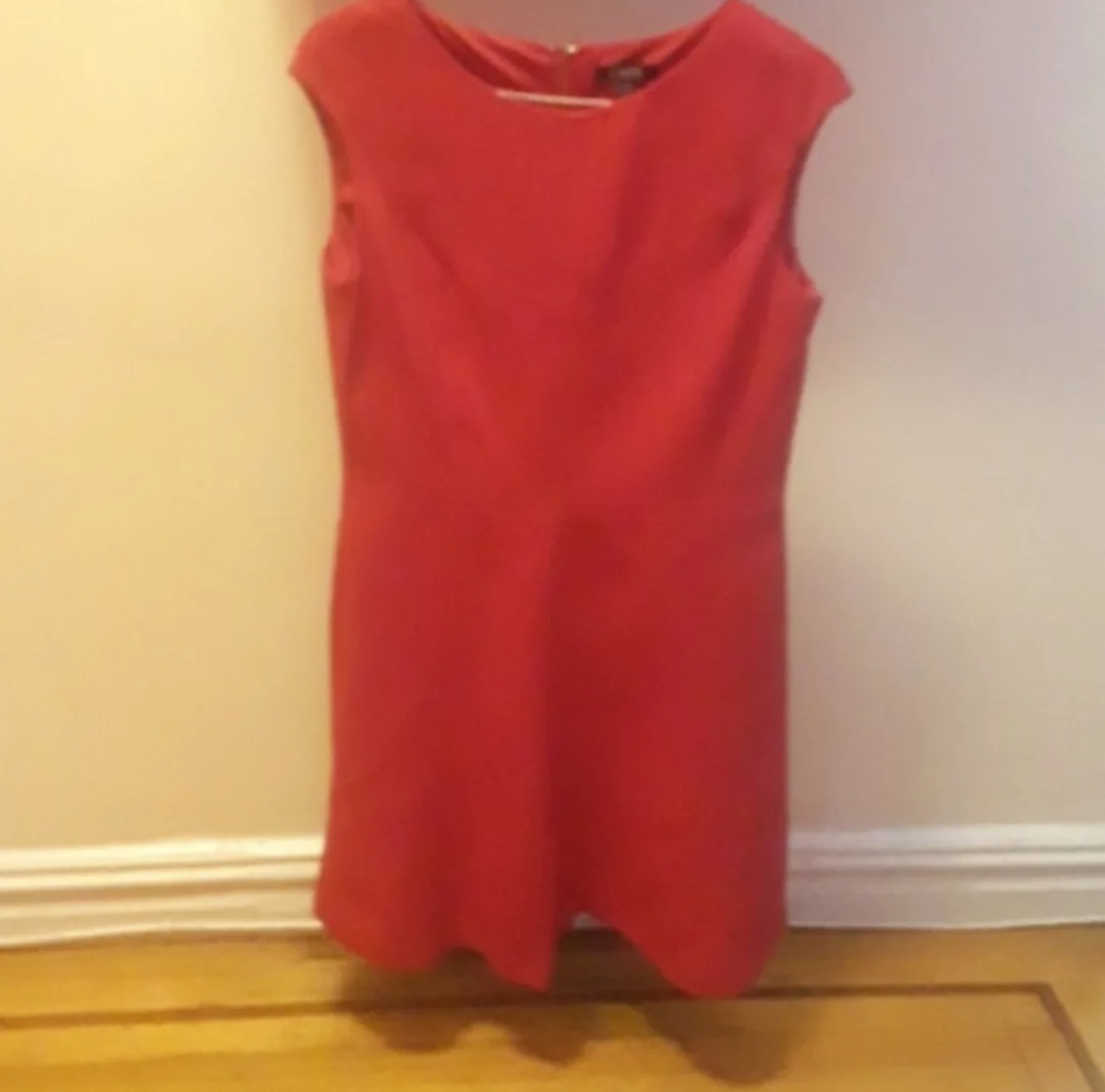 NEW ! CHAPS Red Cap Sleeve Dress  - Size 12🌺 image indicator(3)