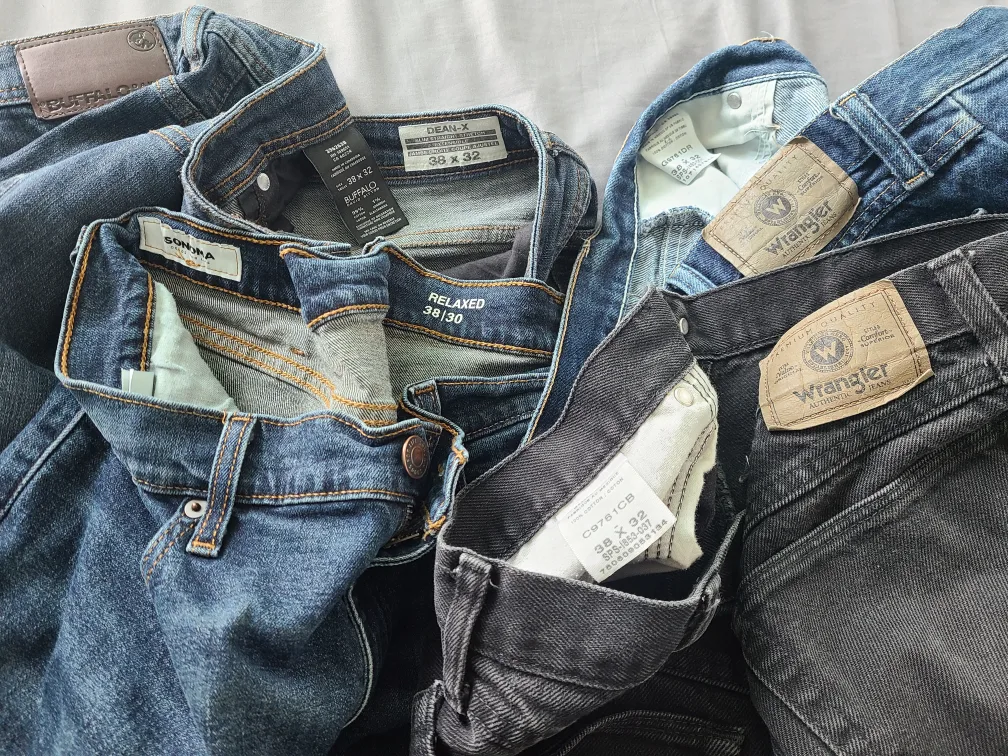 Men's Jeans Buffalo, 2 x Wrangler (38x32), 1 x Sonoma (38x30) image indicator(5)