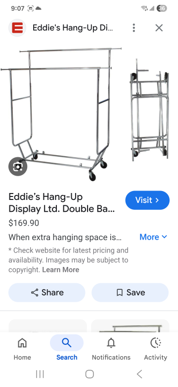Renwick Adjustable Double Rail Commercial Clothing Rack - photo 3