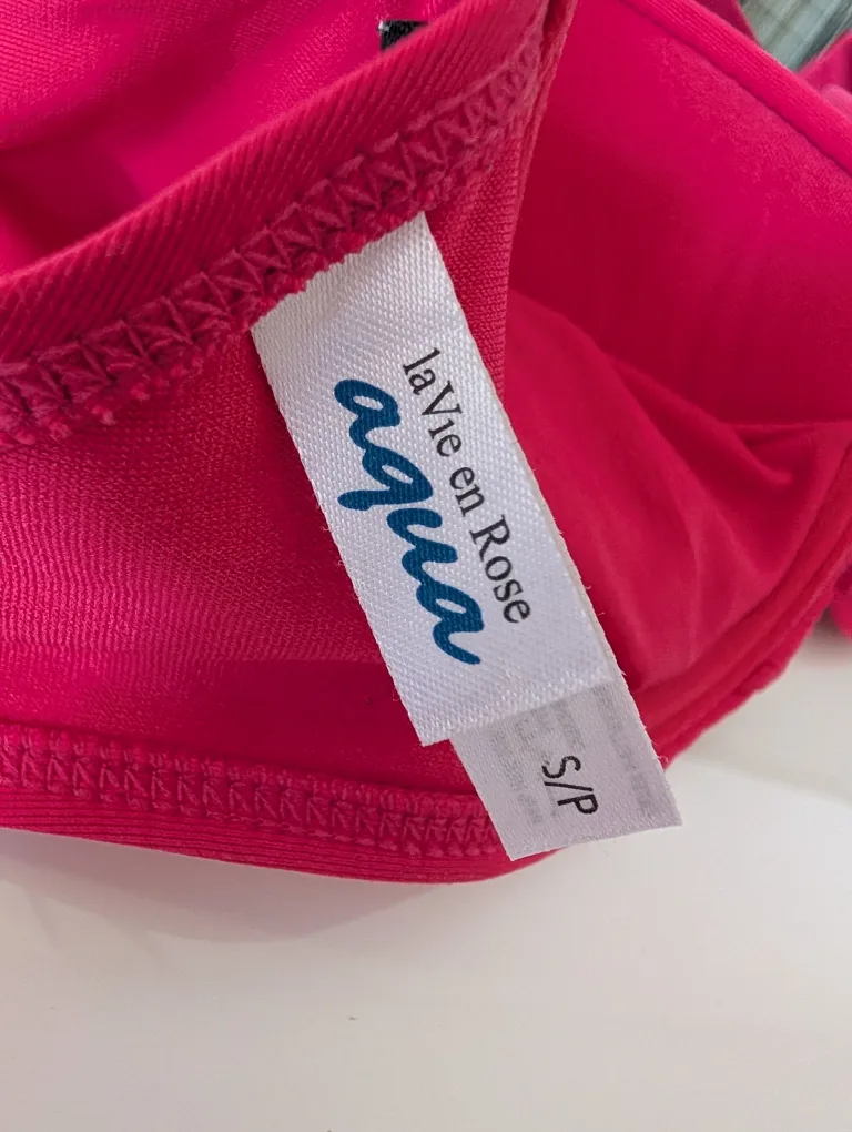 La Vie en Rose Aqua  Pink Bikini Top 💓 image indicator(5)