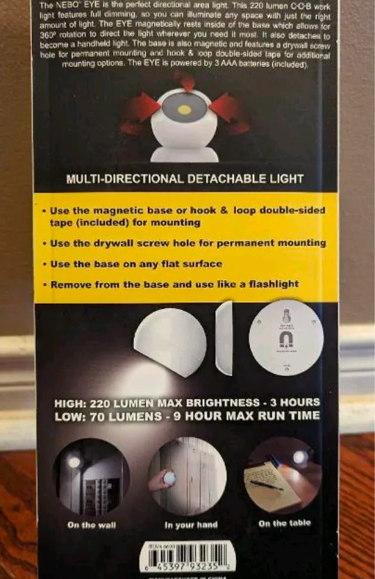 NIP - NEBO Eye Lights Directional Area Light 2 pack image indicator(2)