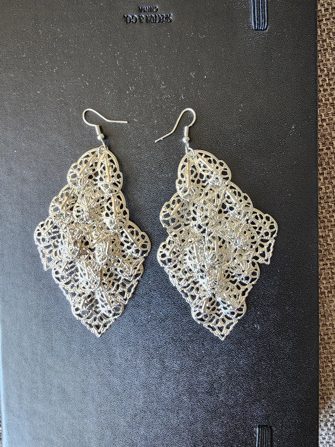 Spectacular Silver Filigree Earrings thumbnail