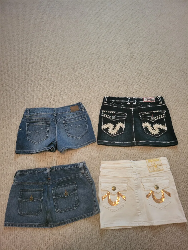 Assortment of Jean  skirts true religion Laguna beach size 25 thumbnail