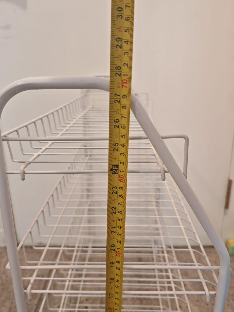 White Wire Shoe Rack - 27" Wide #freecycle - photo 4