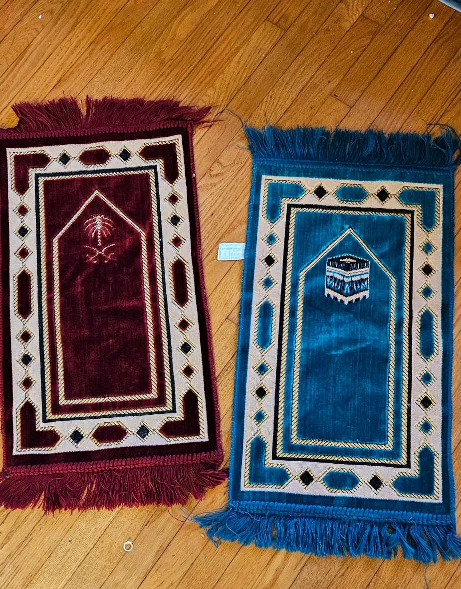baby Prayer mats  - Burgundy and Teal thumbnail