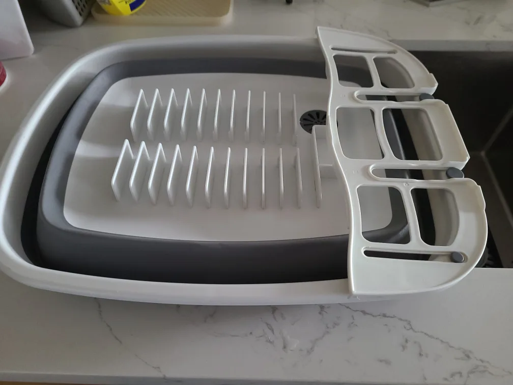 Collapsible Dish Drying Rack, With Drain Spout image indicator(4)