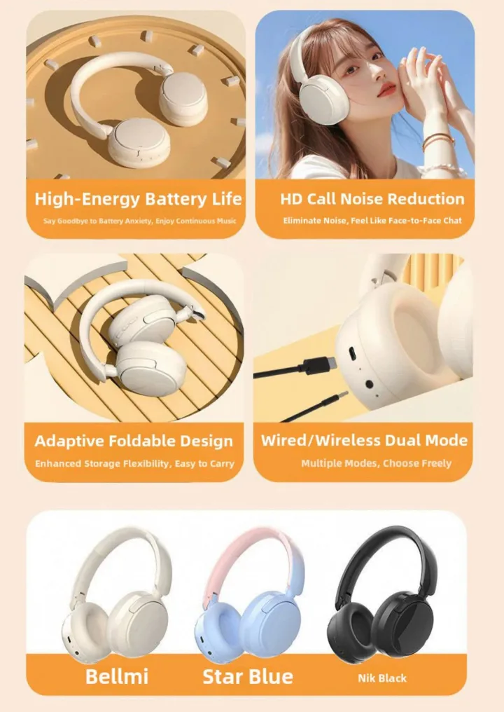 New Wireless Headphones – HiFi Stereo Sound Bluetooth 5.4🥕 image indicator(3)