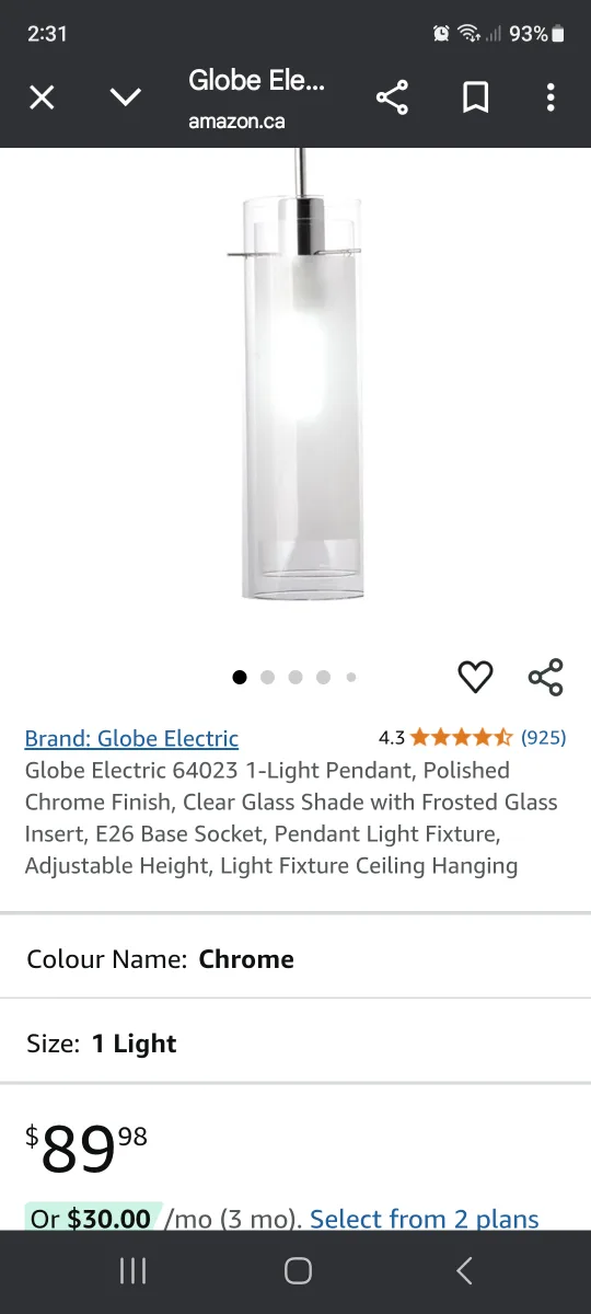 Globe Sydney Pendant Lights, $25 each image indicator(3)