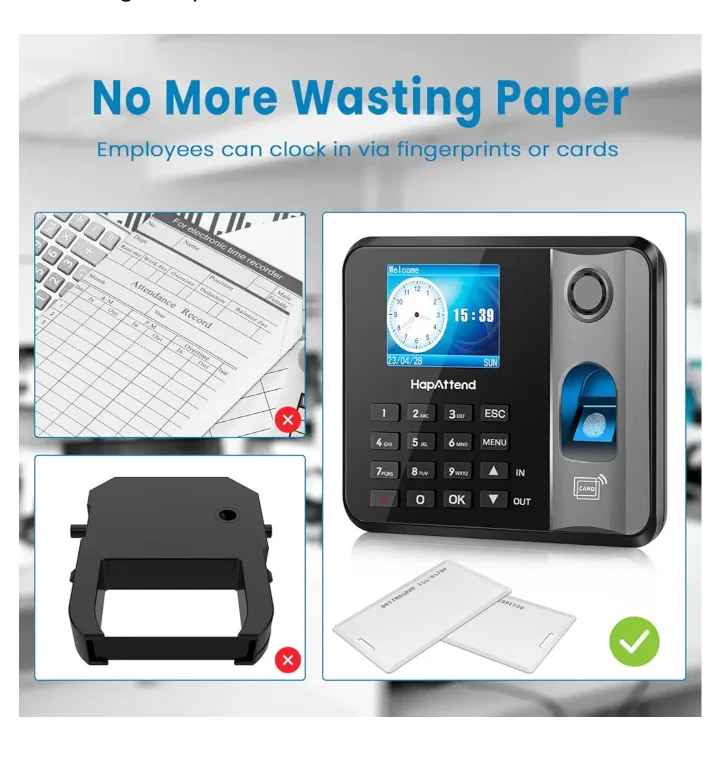 Hap/Attend Fingerprint Employee Time Clock image indicator(2)