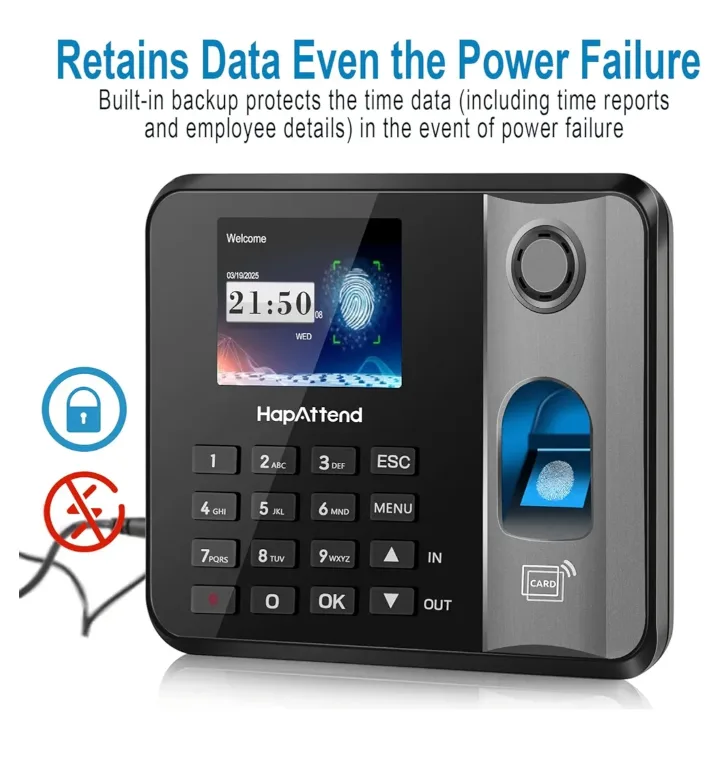 Hap/Attend Fingerprint Employee Time Clock image indicator(5)