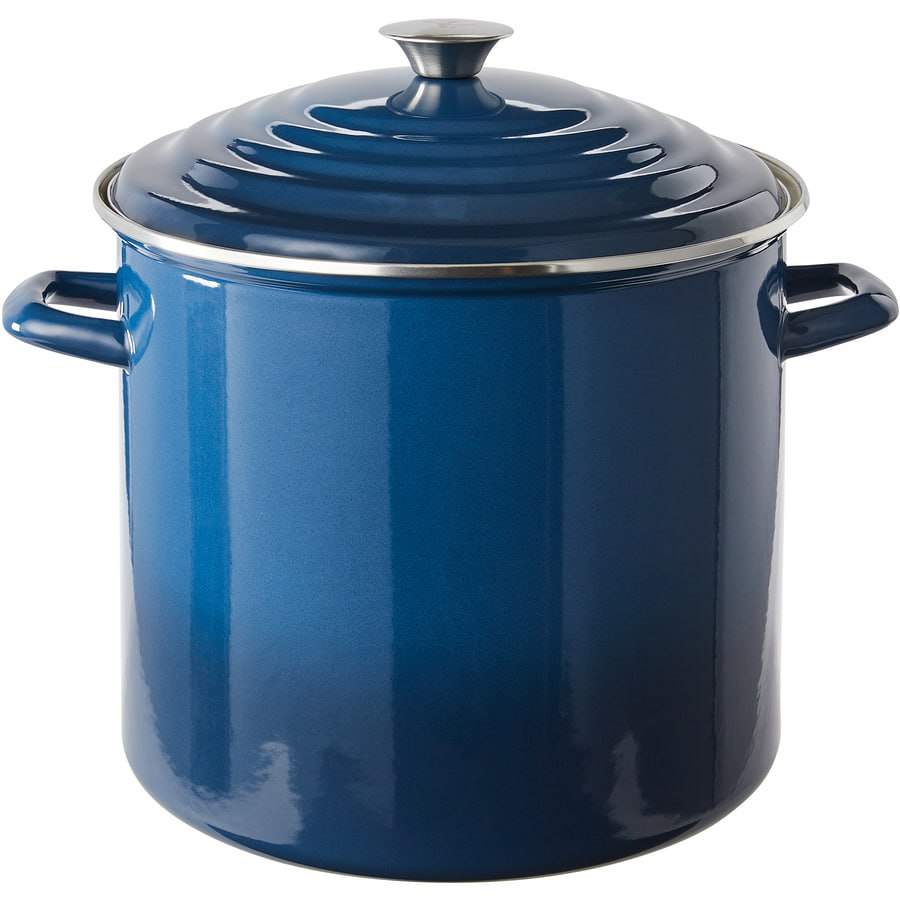 Brand New 12 qt Enameled Carbon Steel Stock Pot – Matte