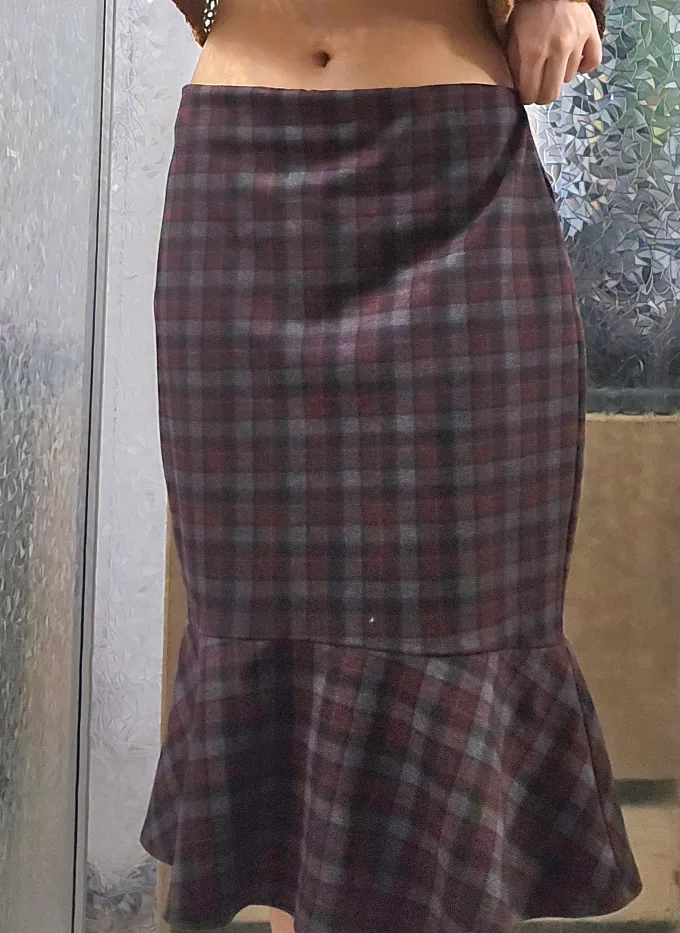 Jules & Leopold Plaid Mermaid Skirt thumbnail