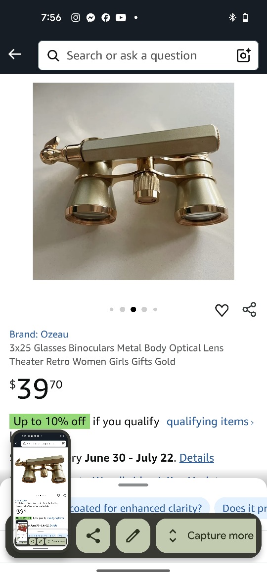 Gold Opera Glasses - photo 4