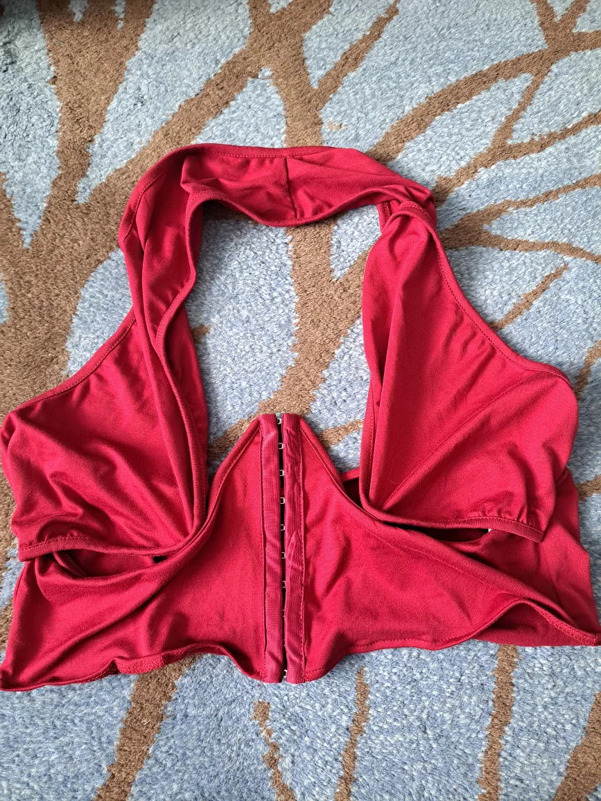 Shein Red Halter Top - Size XL thumbnail