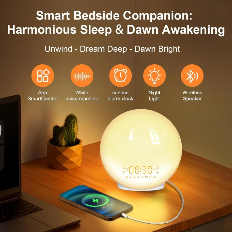 Smart Wake-Up Light Alarm Clock image indicator(2)