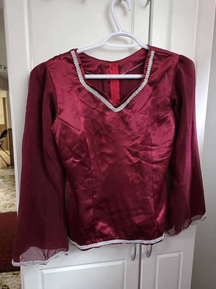 Burgundy Formal Skirt & Top Set